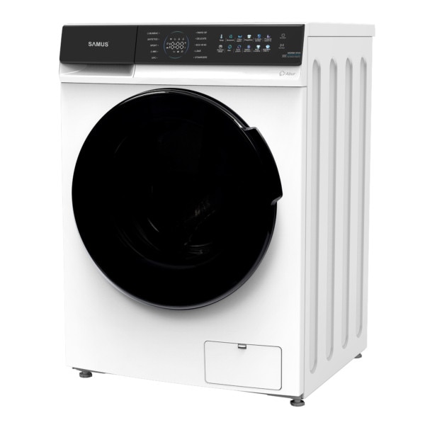 Masina de spalat rufe Samus WSDKI5-10144, 10 kg, 11 programe, Motor inverter, 1400 rotatii, Clasa energetica A, Display Led color, Spalare nocturna, Nivel murdarie, Extra-clatire, Extra-putere, Amanare sfarsit program, Spalare cu aburi, Alb