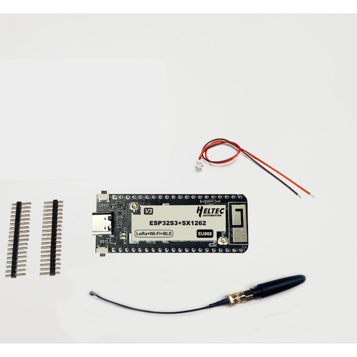 HTIT-WSL fejlesztőkártya, ESP32-S3FN8, LoRa SX1262, Wi-Fi, Bluetooth, 433MHZ V3 ragasztó, 58.08x22.6x8.2mm