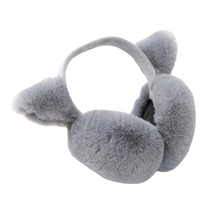 Зимни шапки с котешки уши, супер меки, дебели, унисекс, 13см диаметър, 55-61см обиколка на главата