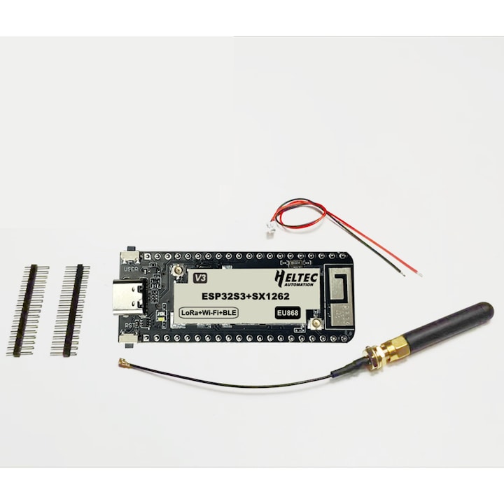 HTIT-WSL развойна платка, ESP32-S3FN8, LoRa SX1262, Wi-Fi, Bluetooth, лепило 868MHZ V3, 58.08x22.6x8.2mm
