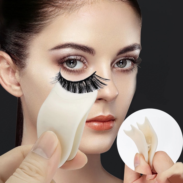 Клещи за изкуствени мигли, 1/2 части, ABS, преносими, 6cm x 3.5cm