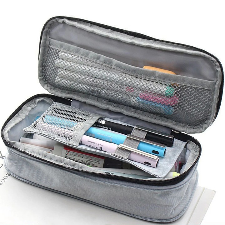 Моливник, голям капацитет, 21х9,3х3см, полиестер, комплект