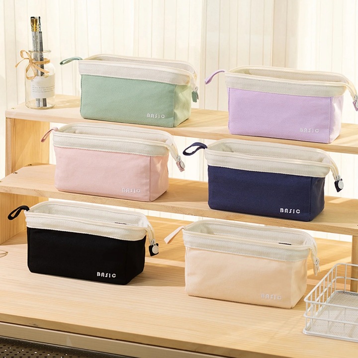 Мултифункционален моливник, 22х10х12см, полиестер, голям капацитет, за училище, комплект