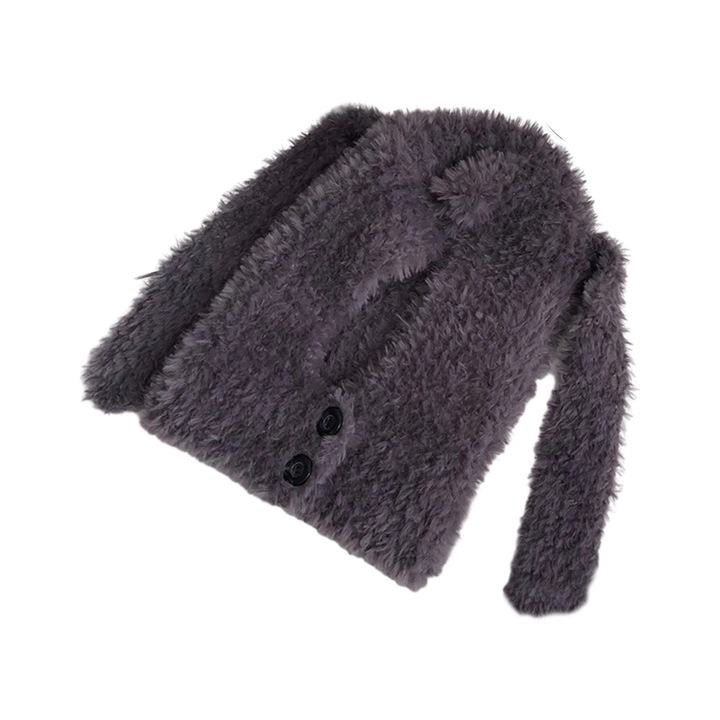 Зимна шапка, унисекс модел, полиестерен материал, топла, еластична, 61 см