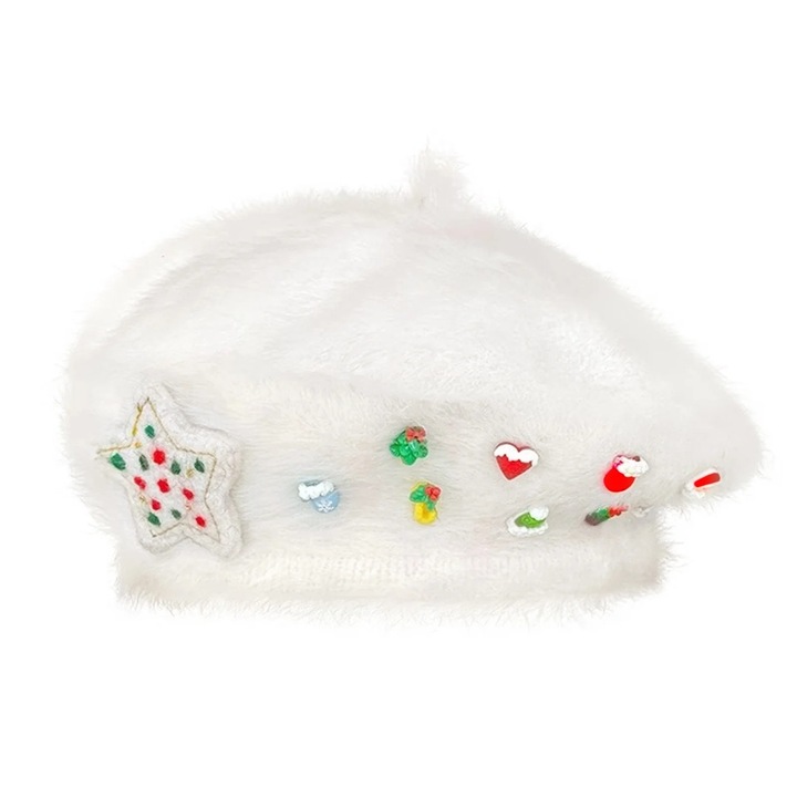 Коледна шапка, материал полиестер, 58 см, мека, може да се пере, за жени