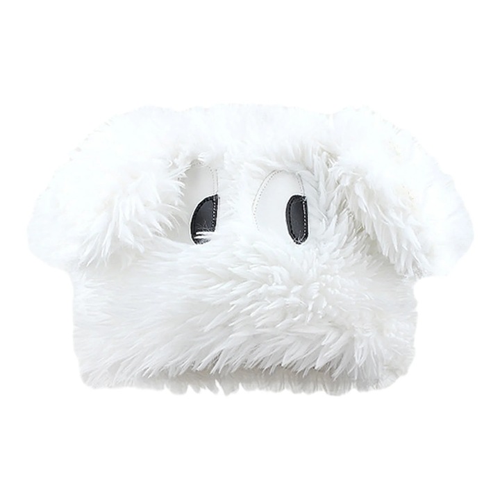 Унисекс шапка, солиден дизайн с анимирано куче, топла, еластична материя, 54x60см