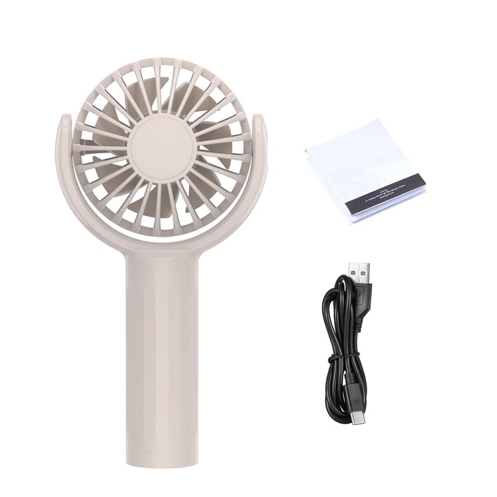 Преносим вентилатор, 3 скорости, регулируем ъгъл, 1200mAh, 14.6x7.7x5.1cm