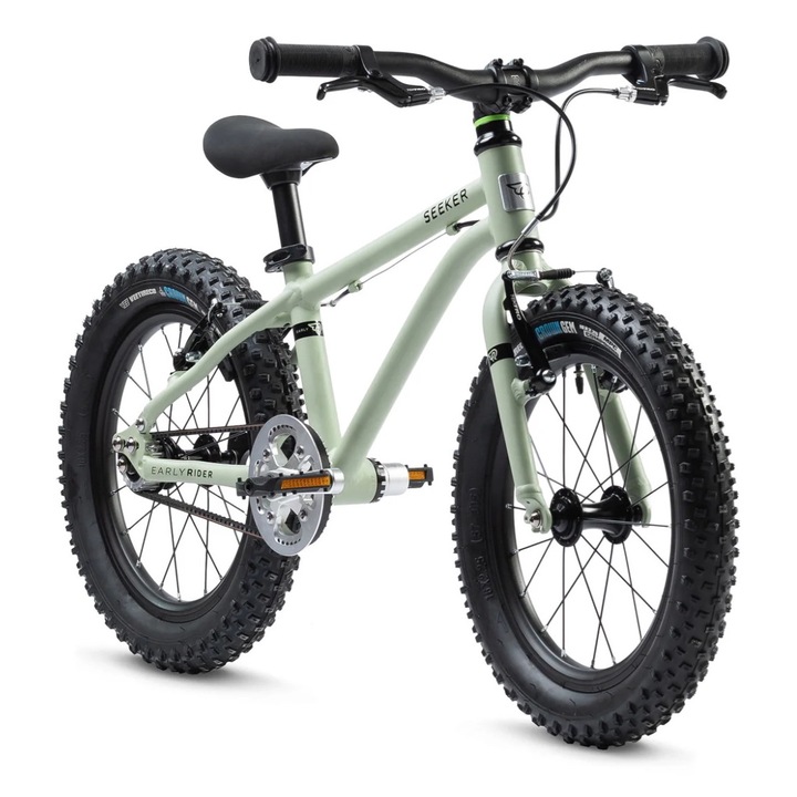 Early Rider Seeker 16 zsályazöld gyerek bicikli, ultrakönnyű alumínium váz