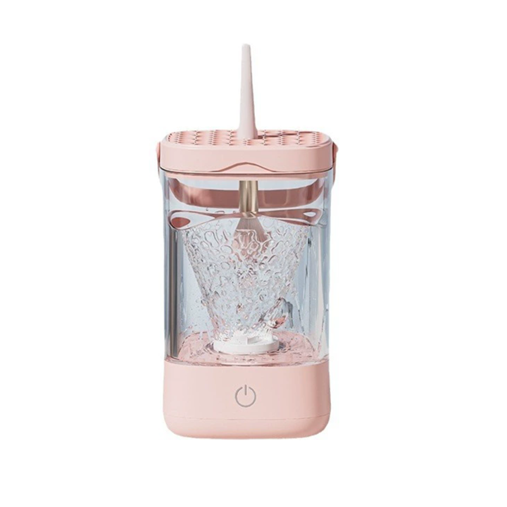 Sminkecset tisztító, BOMSTOM, 7000 RPM, USB, rózsaszín, 10,5x10x17cm