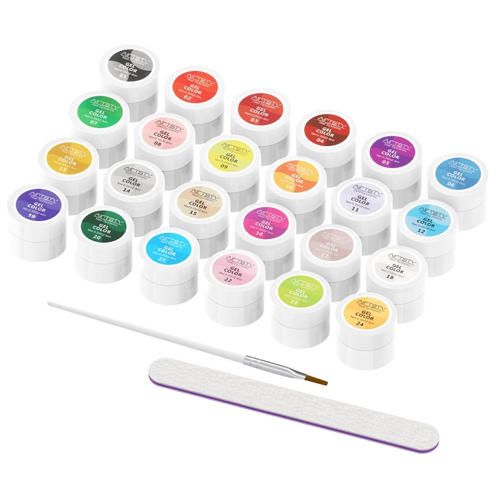 Пълен комплект за нокти, 36 цвята, лепило за фототерапия, химикал за лепило, стик за триене