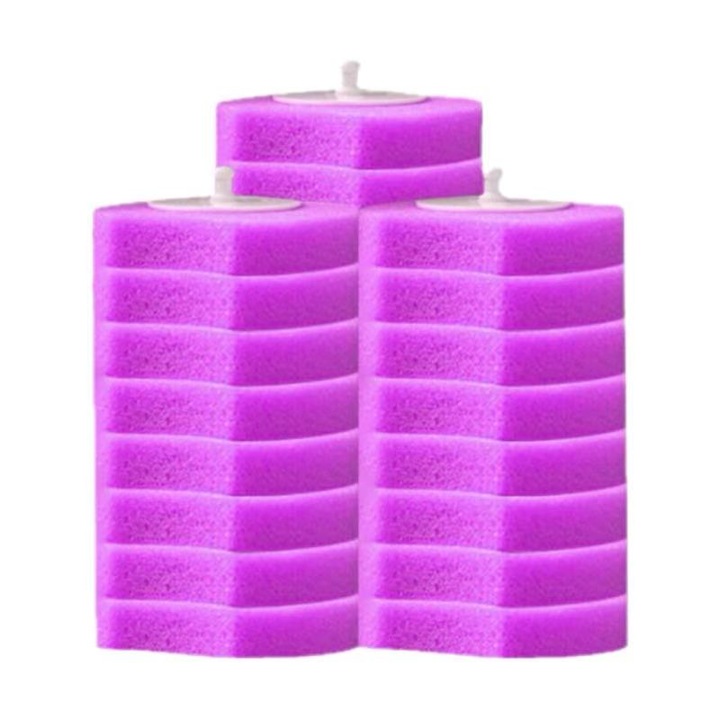 Perie de toaleta de unica folosinta, 24 bucati, cu maner lung, cap de perie inlocuibil, accesorii pentru baie