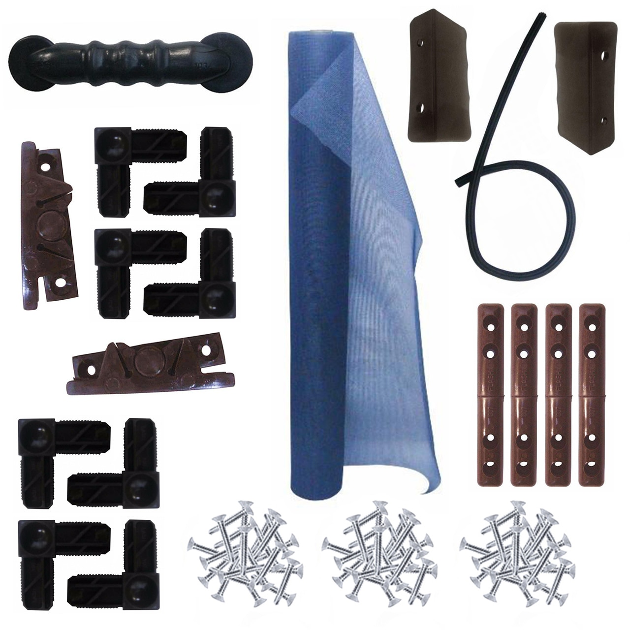 Pachet - Accesorii plasa insecte ( MARO ) - 5metri liniari xPlasa insecte ignifuga, 80cm + Aparat introdus garnitura + 30metri liniari xGarnitura + 8 xColtar + 4 xBalama + 2 xClips + 2 xManer + 30 xAutoforant, 19 mm