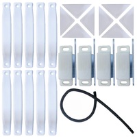 pachet - 10 x maner alb tip d pentru usa profil plase insecte  8 x coltar de intarire alb  4 x magnet pentru profil alb  garnitura pentru profil 20 metri liniari imagen 14_0_
0