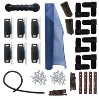 pachet - 6 x magnet pentru profil maro  5 x plasa insecte din fibra ignifuga 120cm 5 metri liniari  aparat introdus garnitura  garnitura 30 metri liniari  8 x coltar  4 x balama  2 x clips  2 x maner  autoforant 20buc imagen 30_0_
0