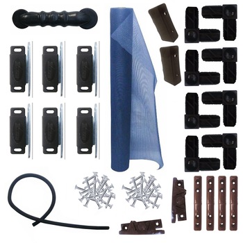 Pachet - 6 x Magnet pentru profil, Maro + 5 x Plasa insecte din fibra ignifuga, 120cm, 5 metri liniari + Aparat introdus garnitura + Garnitura, 30 metri liniari + 8 x Coltar + 4 x Balama + 2 x Clips + 2 x Maner + Autoforant, 20buc Pachet - 6 x Magnet pentru profil, Maro + 5 x Plasa insecte din fibra ignifuga, 120cm, 5 metri liniari + Aparat introdus garnitura + Garnitura, 30 metri liniari + 8 x Coltar + 4 x Balama + 2 x Clips + 2 x Maner + Autoforant, 20buc