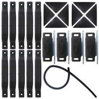 pachet - 10 x maner maro tip d pentru usa profil plase insecte  8 x coltar de intarire maro  4 x magnet pentru profil maro  garnitura pentru profil 20 metri liniari imagen 23_0_
0