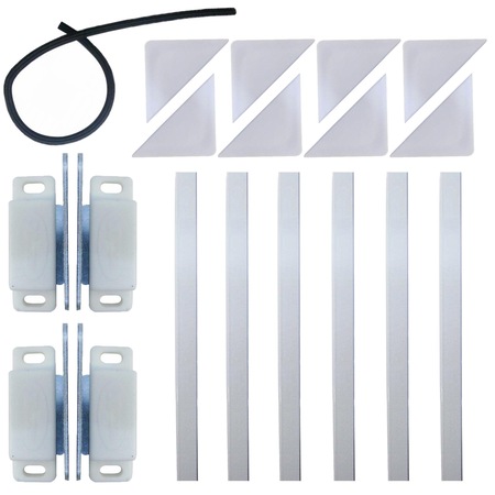 Pachet Accesorii Plasa Insecte Alb 6 Xprofil Din Aluminiu 1m Garnitura Neagra 20 Metri Liniari 8