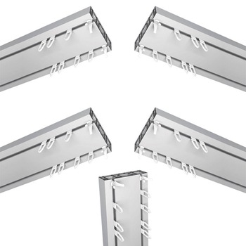 Pachet - 5 x Sina din plastic pentru perdea dubla, 2M Pachet - 5 x Sina din plastic pentru perdea dubla, 2M