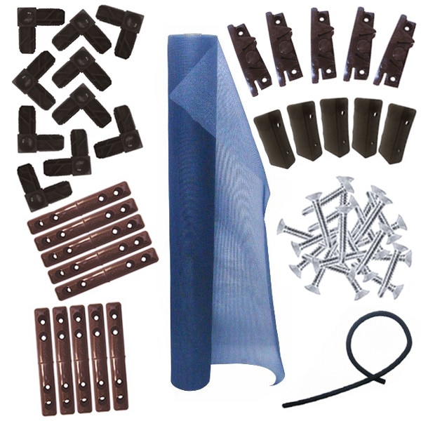 Pachet - Accesorii Plase insecte (MARO) - 20 xColtar + 10 xBalama + 5 xSnaper + 5 xManer + Autoforant, 70buc + Garnitura, 30metri liniari + 7 metri liniari xPlasa insecte ignifuga, 1m