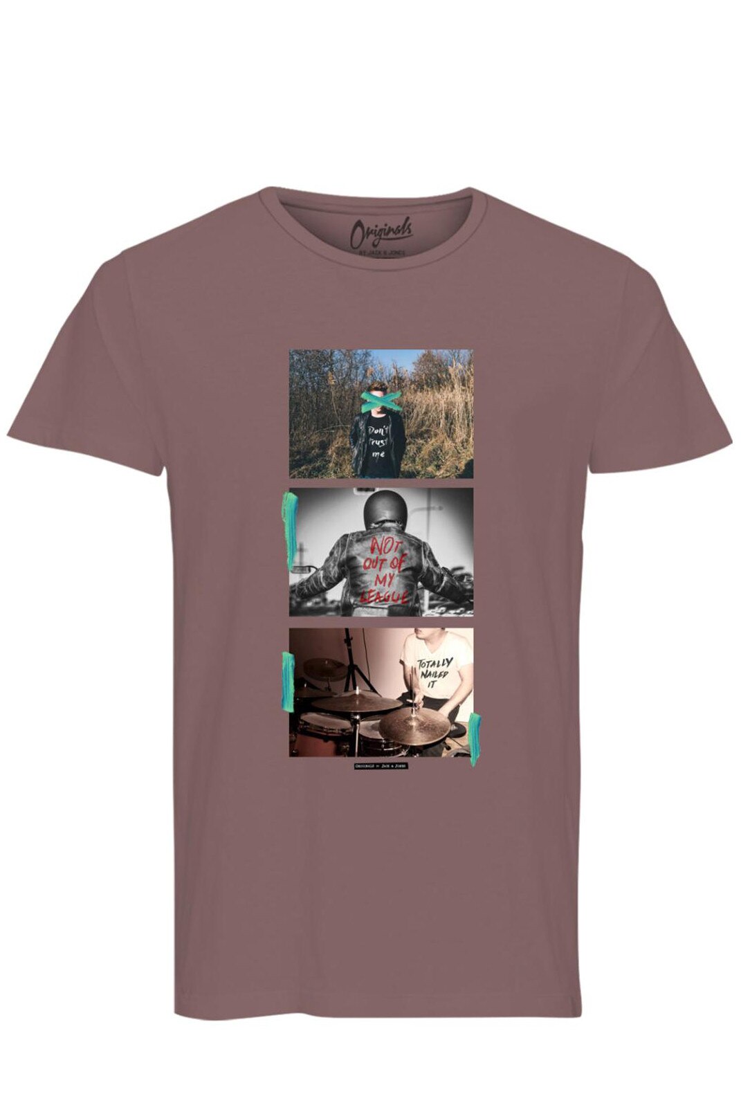 Tricou rosu caramiziu, Jack&Jones, Feel