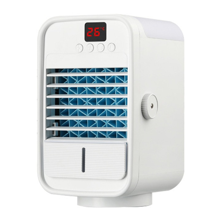 Охлаждащ вентилатор, 3 регулируеми скорости, бял, 155x128x223 мм, комплект с USB кабел, ръководство за употреба