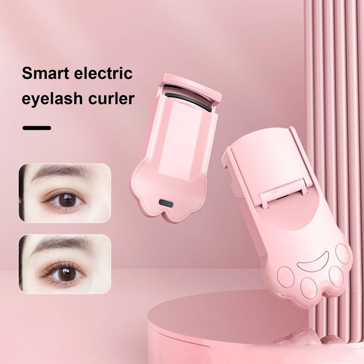 Електрическа извивачка за мигли, 2 температурни нива, USB зареждане, 9.7x5x2cm, 17.8x4x2.2cm