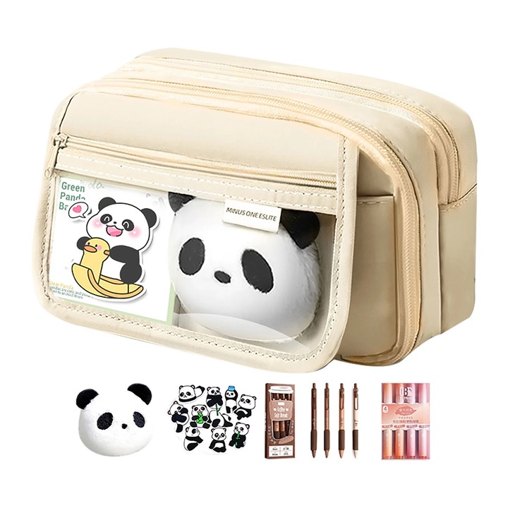 Ученически молив модел 2024 голям капацитет 9 отделения 21х7.5х13см многоцветен