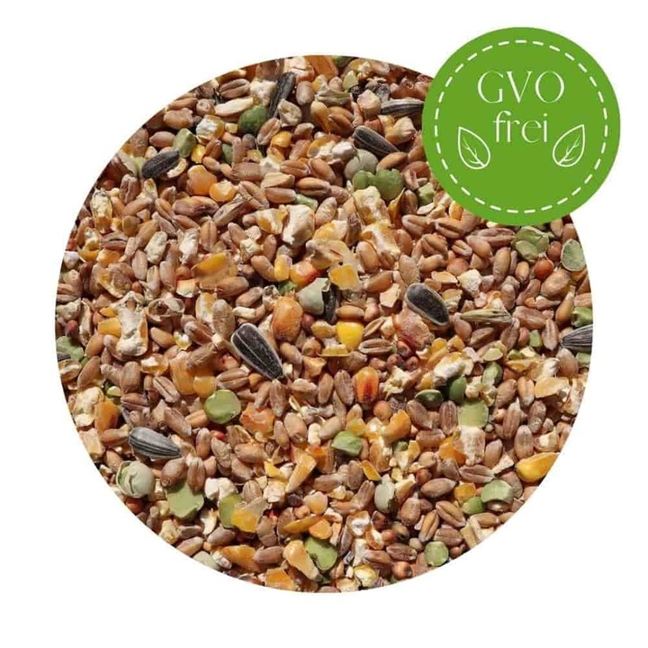 Hrana pentru pasari de curte KLASEBO, 25kg, fara OMG, pentru gaini, gaste si rate