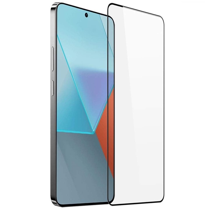 Prime Status 5D képernyővédő fólia Samsung Galaxy A26 telefonhoz, OPTIM MEGOLDÁS, Crystal Clean edzett üveg, nagy pixel felbontás, teljes védelem, teljes ragasztó, ultra-tiszta HD, eredeti vizuális élmény, 99%-os átlátszóság, fekete