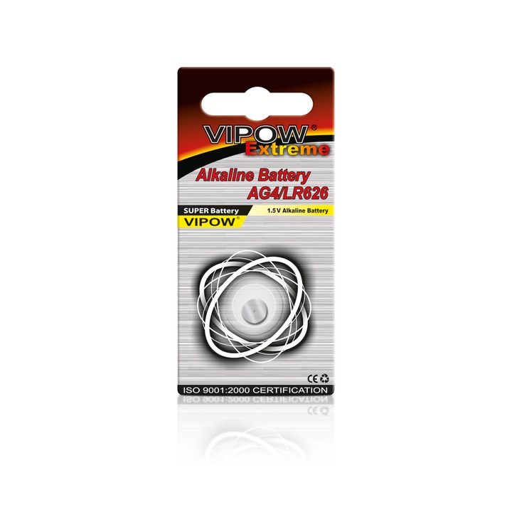 Baterie AG4 VIPOW EXTREME, 1,5V, 2,6mm x 6,8mm