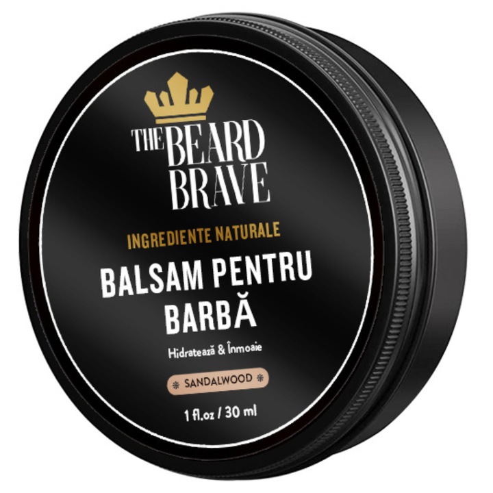 Балсам/восък за брада, хидратира и фиксира, The Beard Brave, 30 ml, аромат на сандалово дърво, естествени съставки