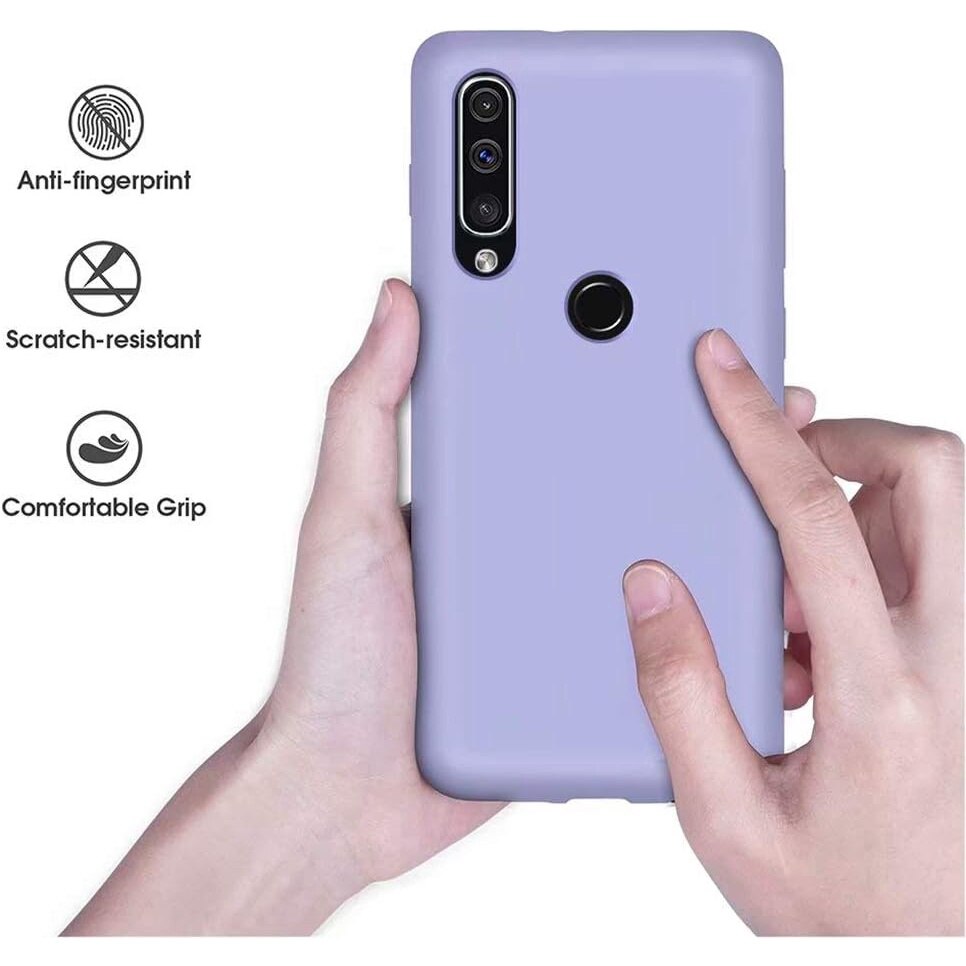 Husa si folie de sticla, pentru Huawei P30 Lite, Anti-Zgarieturi, din silicon, mov