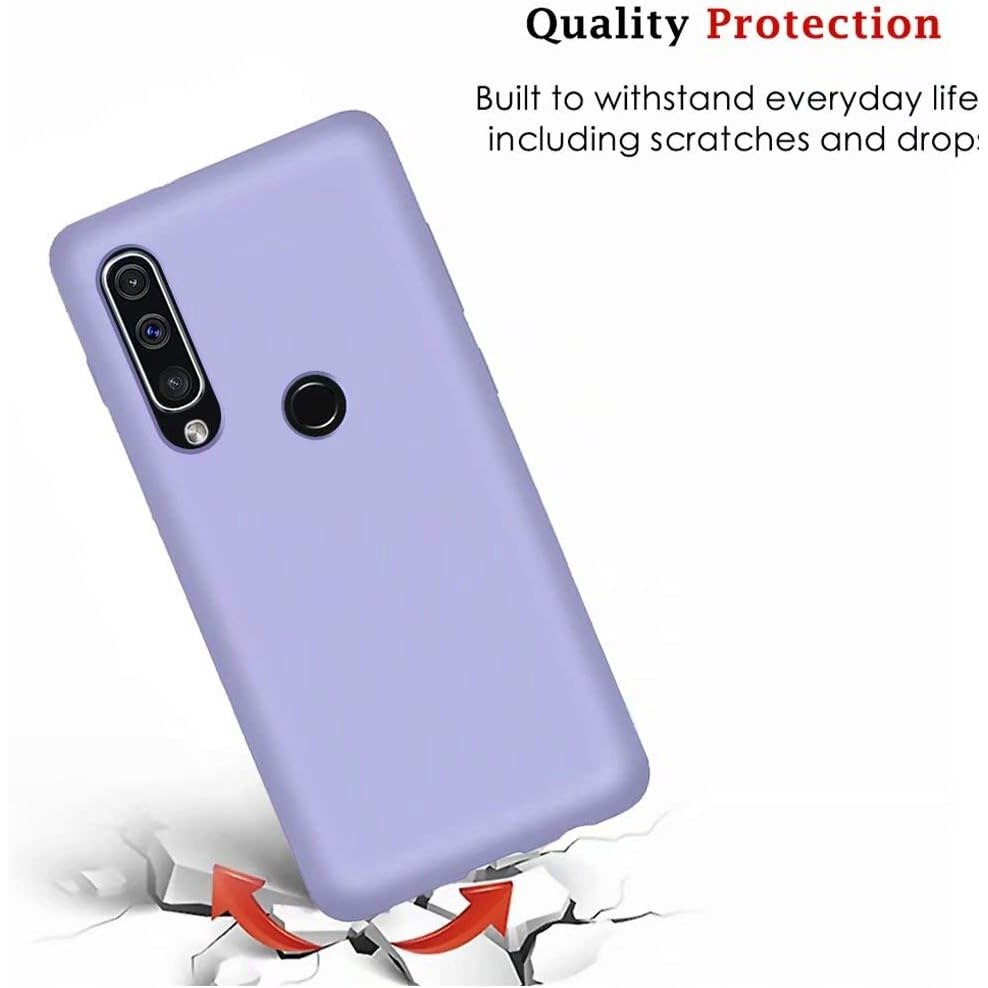 Husa si folie de sticla, pentru Huawei P30 Lite, Anti-Zgarieturi, din silicon, mov