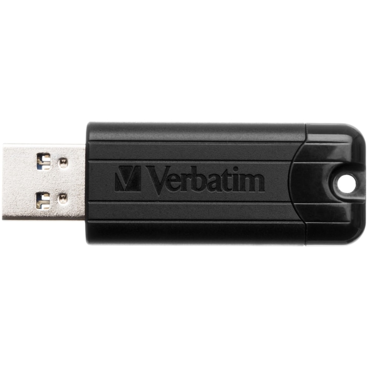 Memorie USB PinStripe Verbatim, USB 3.2, 256GB, Negru