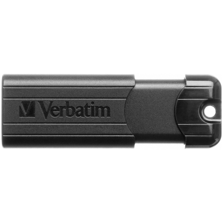 Memorie USB PinStripe Verbatim, USB 3.2, 256GB, Negru