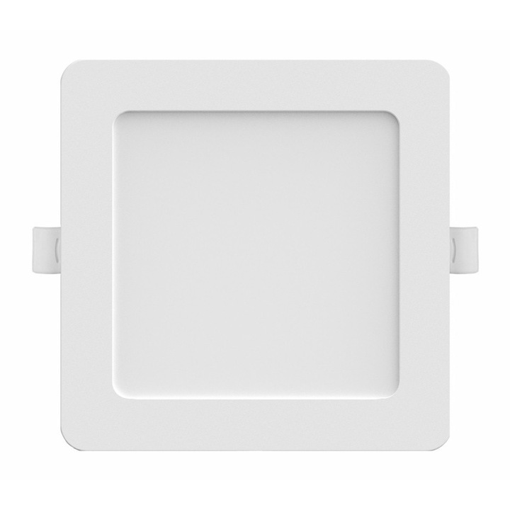 Spot LED de tavan 12W 1200lm 145x145mm CCT (temperatura de culoare reglabila) 3000K/4000K/6500K patrat incastrabil material PC 120° 220-240V IP20