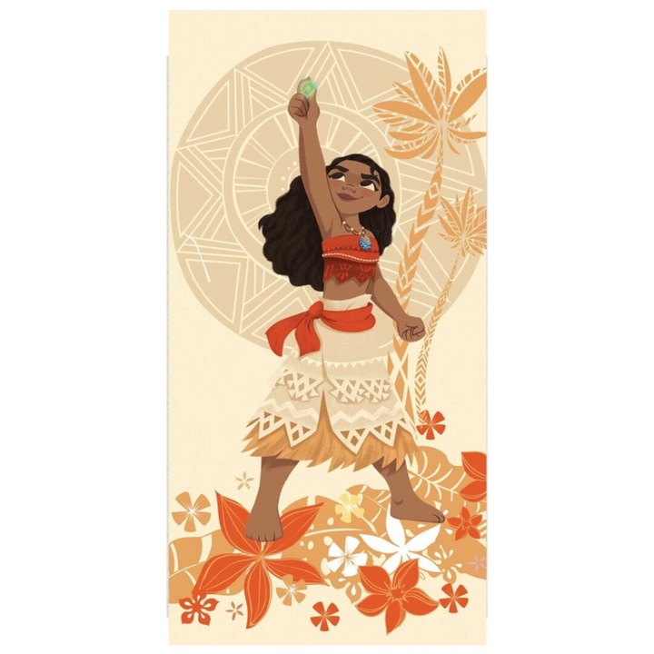 Хавлия за баня Disney Vaiana Gaia Stone, плажна кърпа 70x140см (Fast Dry)