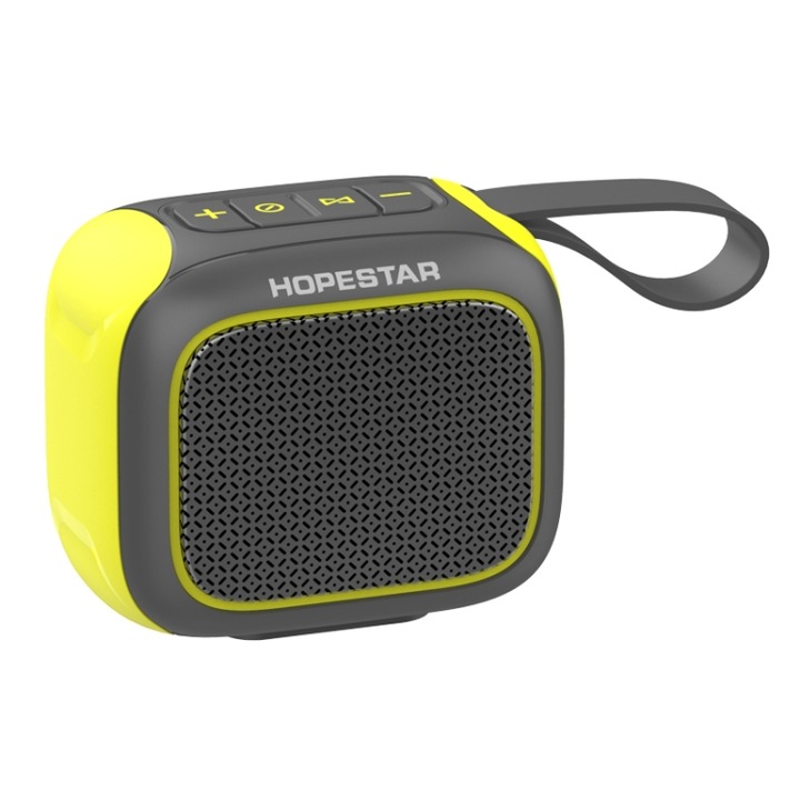 Boxa portabila Bluetooth, HOPESTAR A22 60W RMS, rezistente la apa IPX6, TWS, subwoofer, durata lunga de viata a bateriei, negru galbn