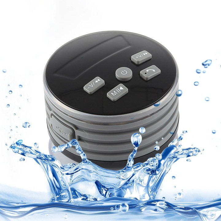 Boxa portabila, rezistenta la apa IPX7, X3 5W, Bluetooth V5.0, USB/AUX/TF Card, Verde Militar