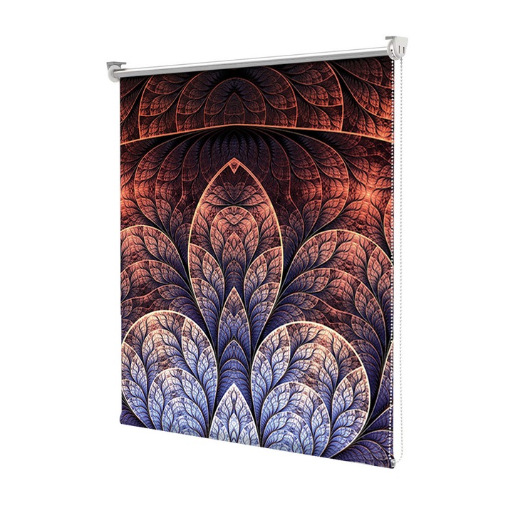 Rolete Art Shade Multicolore tip Jaluzele cu Rulou si sistem inclus Desen Pe Lemn Decoratiuni, Latime 90 cm x Inaltime 130 cm