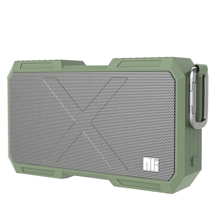 Boxa portabila, rezistenta la apa NILLKIN X-Man, Bluetooth, Subwoofer, Autonomie 8h, Verde