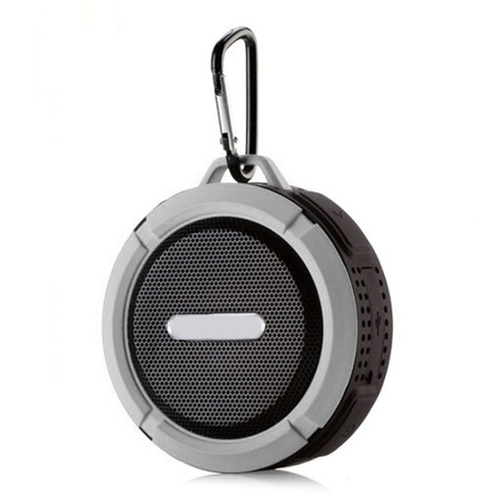 Boxa portabila, rezistenta la apa, C6, Bluetooth 5.0, Suport apeluri hands-free, Ventuza, Negru