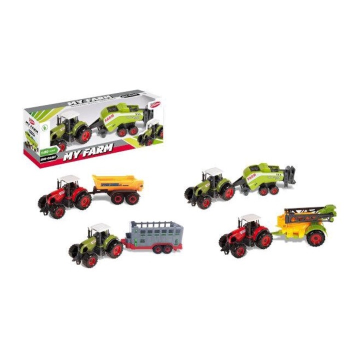 Tractor metalic Moje Ranczo Mega, 22cm, multicolor