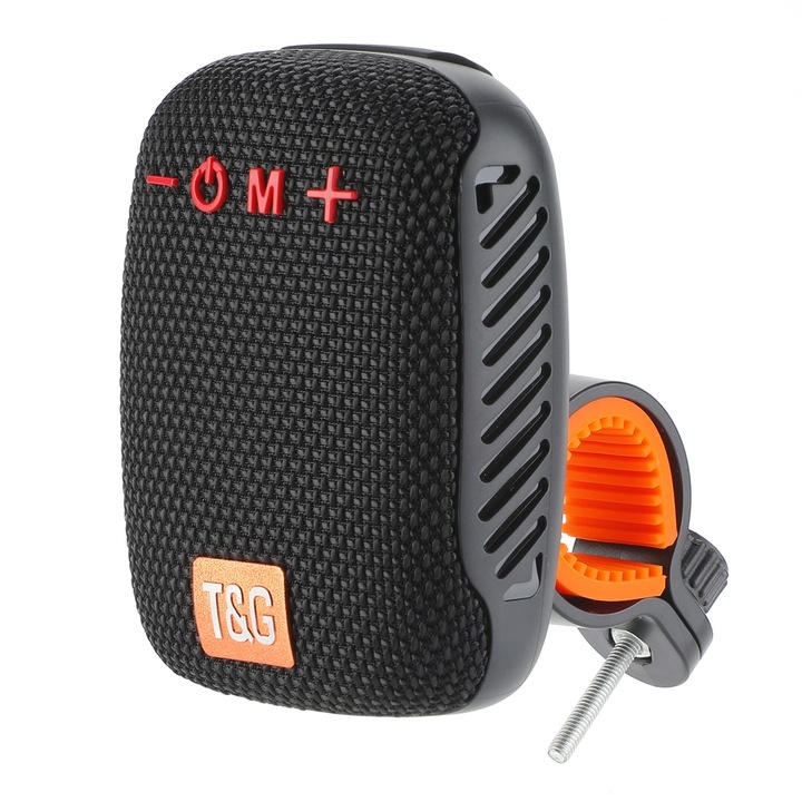 Boxa portabila wireless, mini, T&G TG-442, Bluetooth 5.3, FM, USB/TF, TWS, Gri
