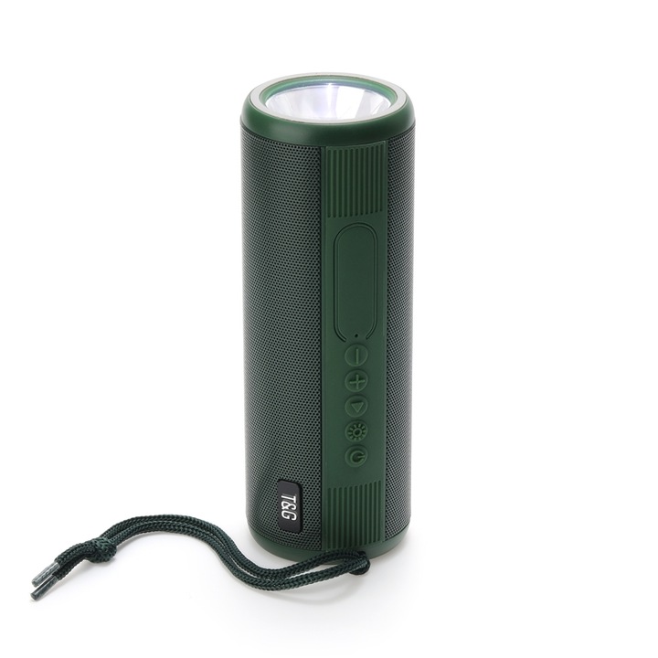 Boxa portabila wireless, mini, T&G TG643, Bluetooth 5.3, Waterproof, TWS, FM, USB/TF, Negru