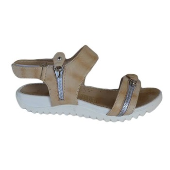 Sandale de zi cu insertii de fermoare argintii ,D&J Exclusive, Bej Sandale de zi cu insertii de fermoare argintii ,D&J Exclusive, Bej