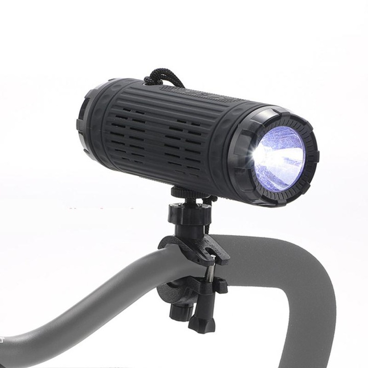 Boxa portabila wireless, mini, T&G TG683, Bluetooth 5.3, LED Atmosphere Light, 3h Autonomie, Gri