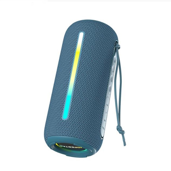 Boxa portabila, rezistenta la apa HOPESTAR P39, Bluetooth 5.1, RGB, 10W x 2, 6h Autonomie, Albastru