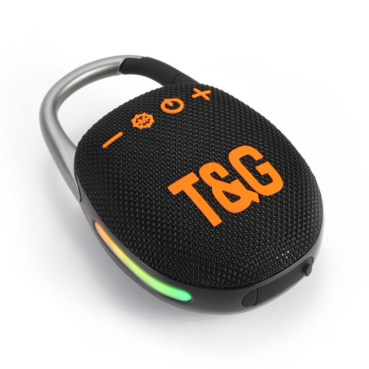 Boxa portabila rezistenta la apa T&G TG667, Bluetooth 5.3, TWS, 3h Autonomie, Gri