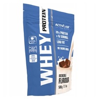 Proteina din zer WPC Activlab Whey Protein, Supliment proteic, 500 g, Aroma Ciocolata–Cacao, Continut ridicat de proteine, Pudra pentru shake-uri proteice